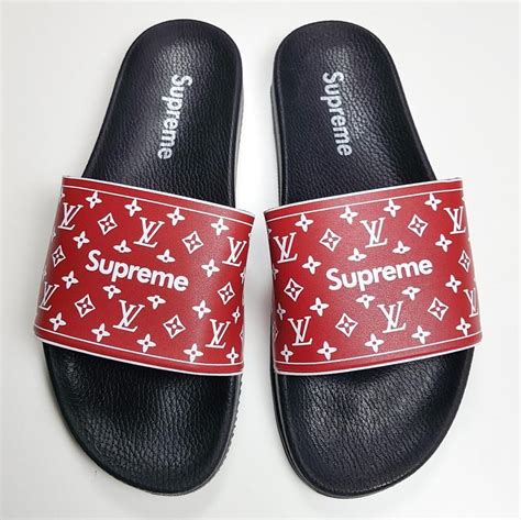 louis vuitton supreme slides|louis vuitton slides cheap.